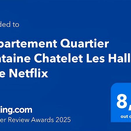 Appartement Quartier Fontaine Chatelet Les Halles Free Netflix Париж Екстер'єр фото
