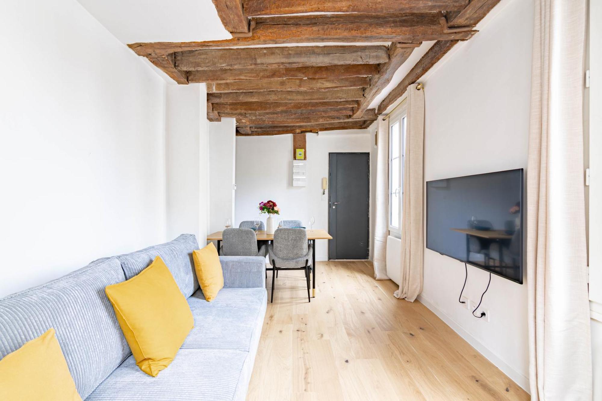 Appartement Quartier Fontaine Chatelet Les Halles Free Netflix Париж Екстер'єр фото