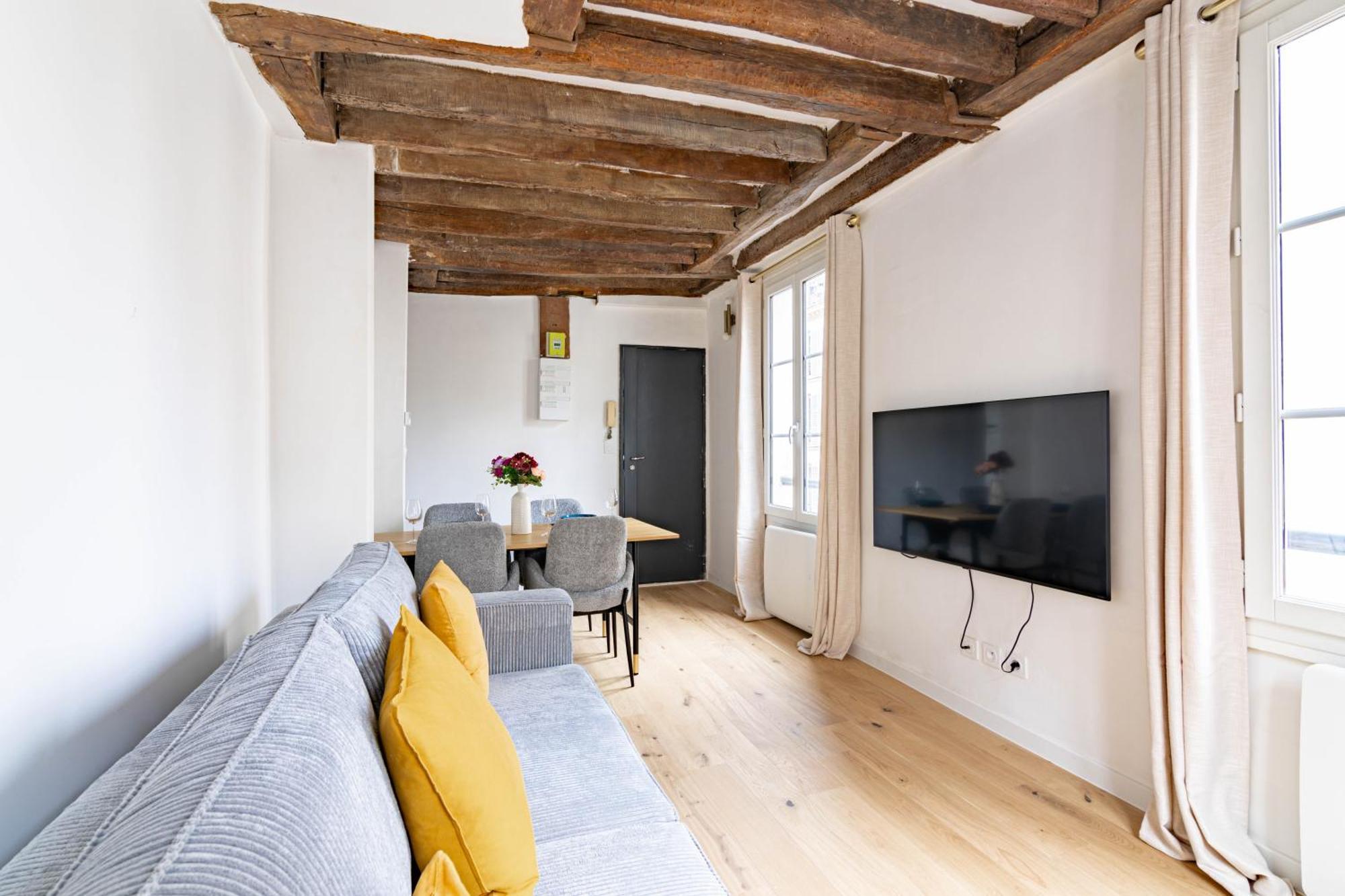 Appartement Quartier Fontaine Chatelet Les Halles Free Netflix Париж Екстер'єр фото