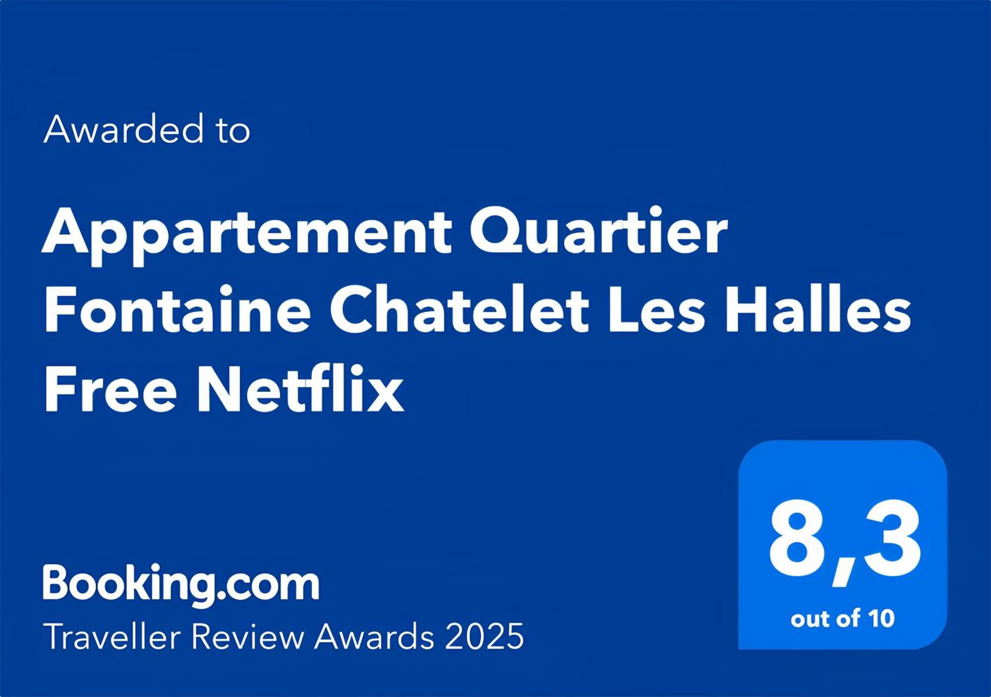 Appartement Quartier Fontaine Chatelet Les Halles Free Netflix Париж Екстер'єр фото