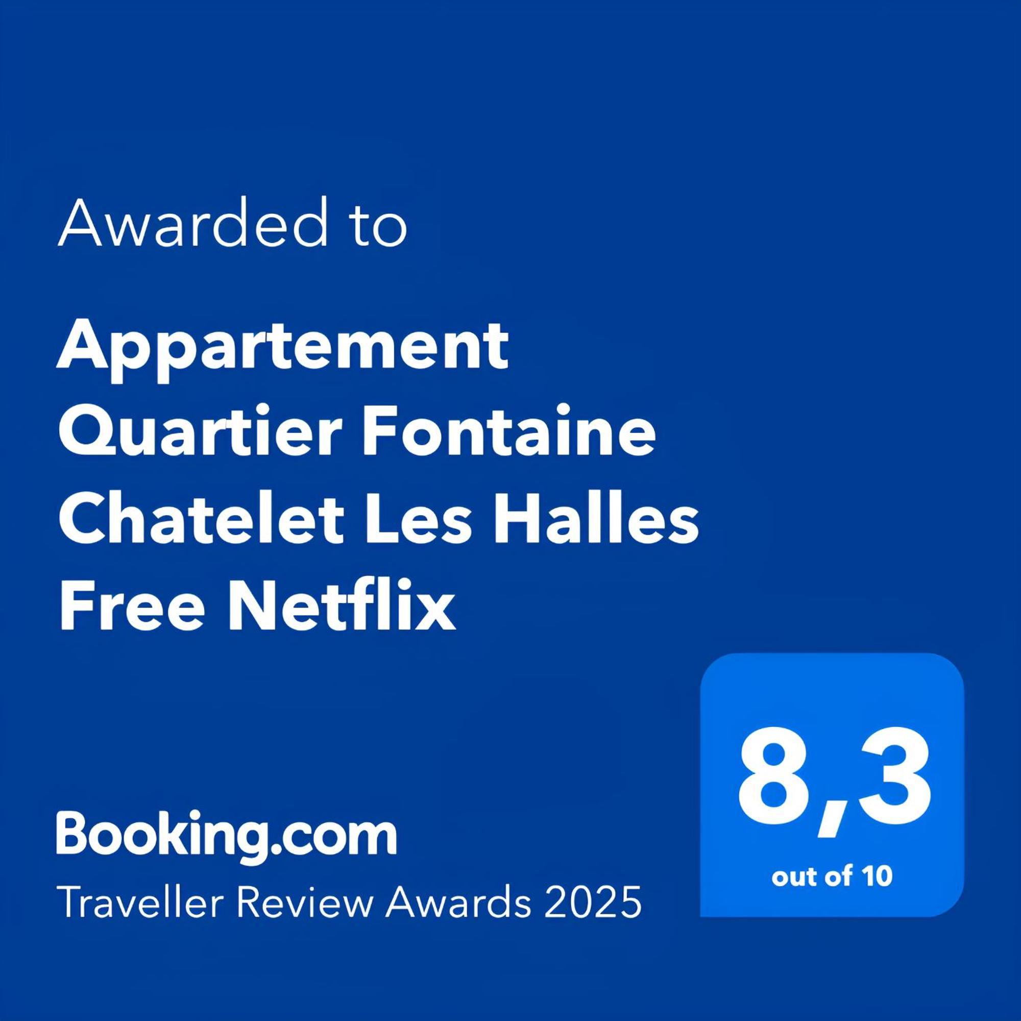 Appartement Quartier Fontaine Chatelet Les Halles Free Netflix Париж Екстер'єр фото